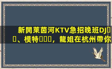 新開萊茵河KTV急招晚班DJ、模特，龍姐在杭州帶你上班